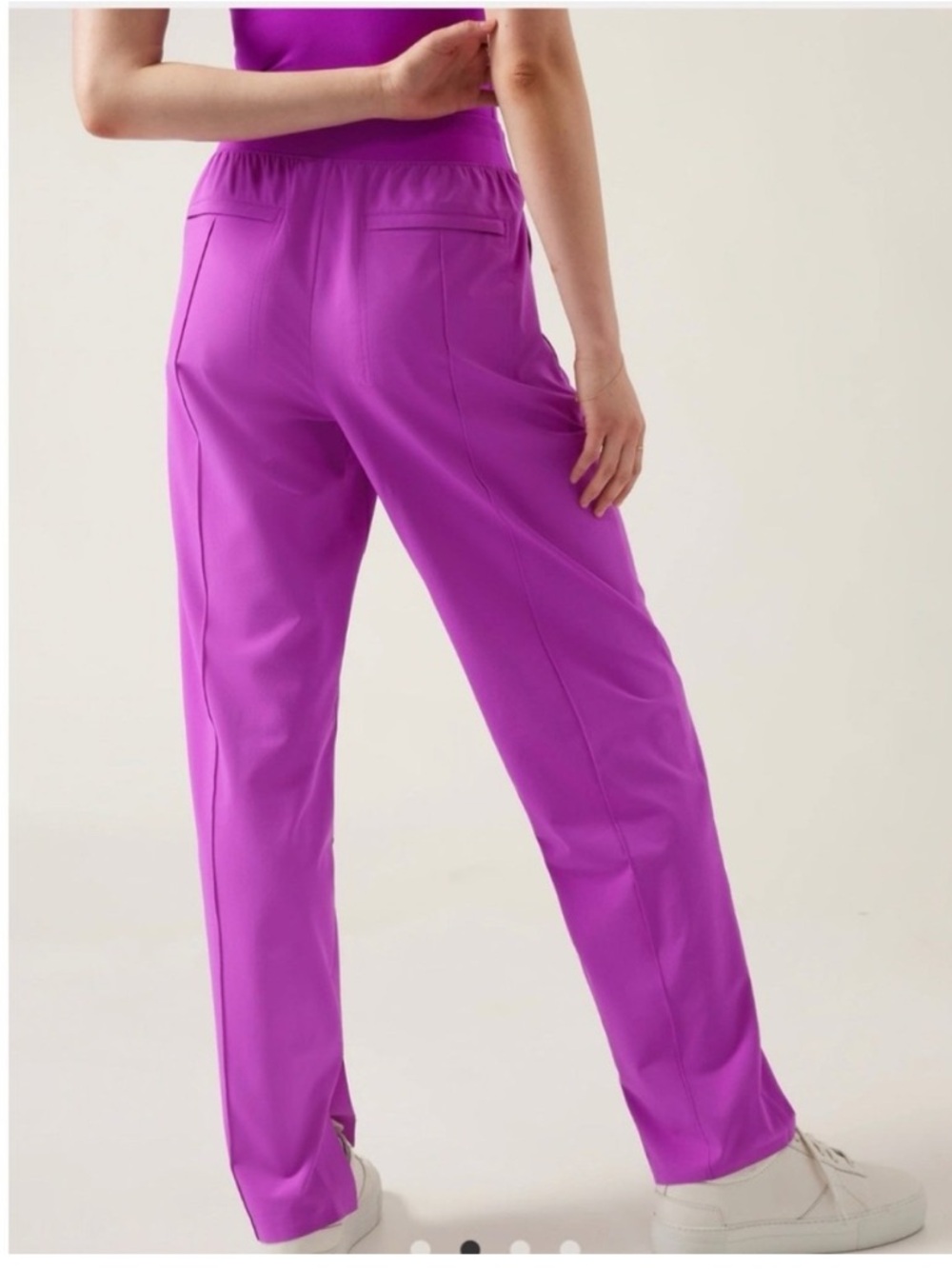 Athleta Brooklyn Heights Vienna Slim Pants Jazzy Purple High Rise Trouser Size 4 - Picture 8 of 15